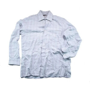 Ermenegildo Zegna Plaid Dress Shirt Large